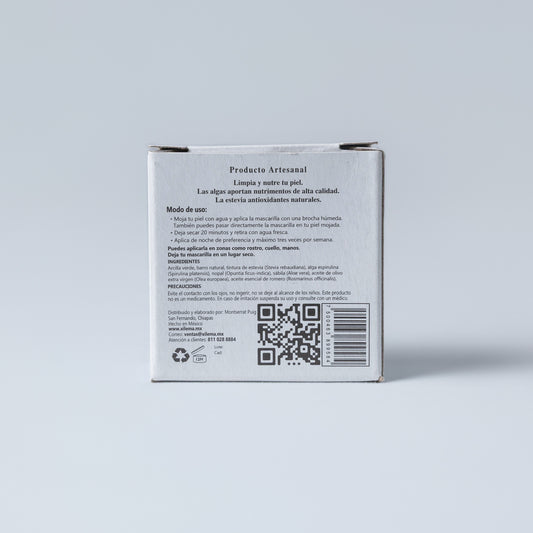 MASCARILLA FACIAL ESPIRULINA & ESTEVIA