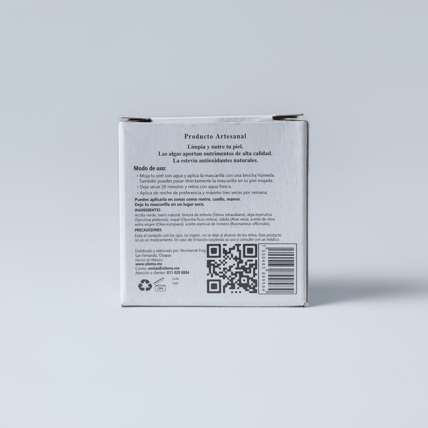 MASCARILLA FACIAL ESPIRULINA & ESTEVIA
